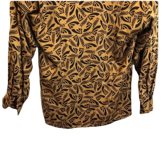 Escada Vintage Button Up Golden Yellow Blouse 34 - Picture 6 of 16